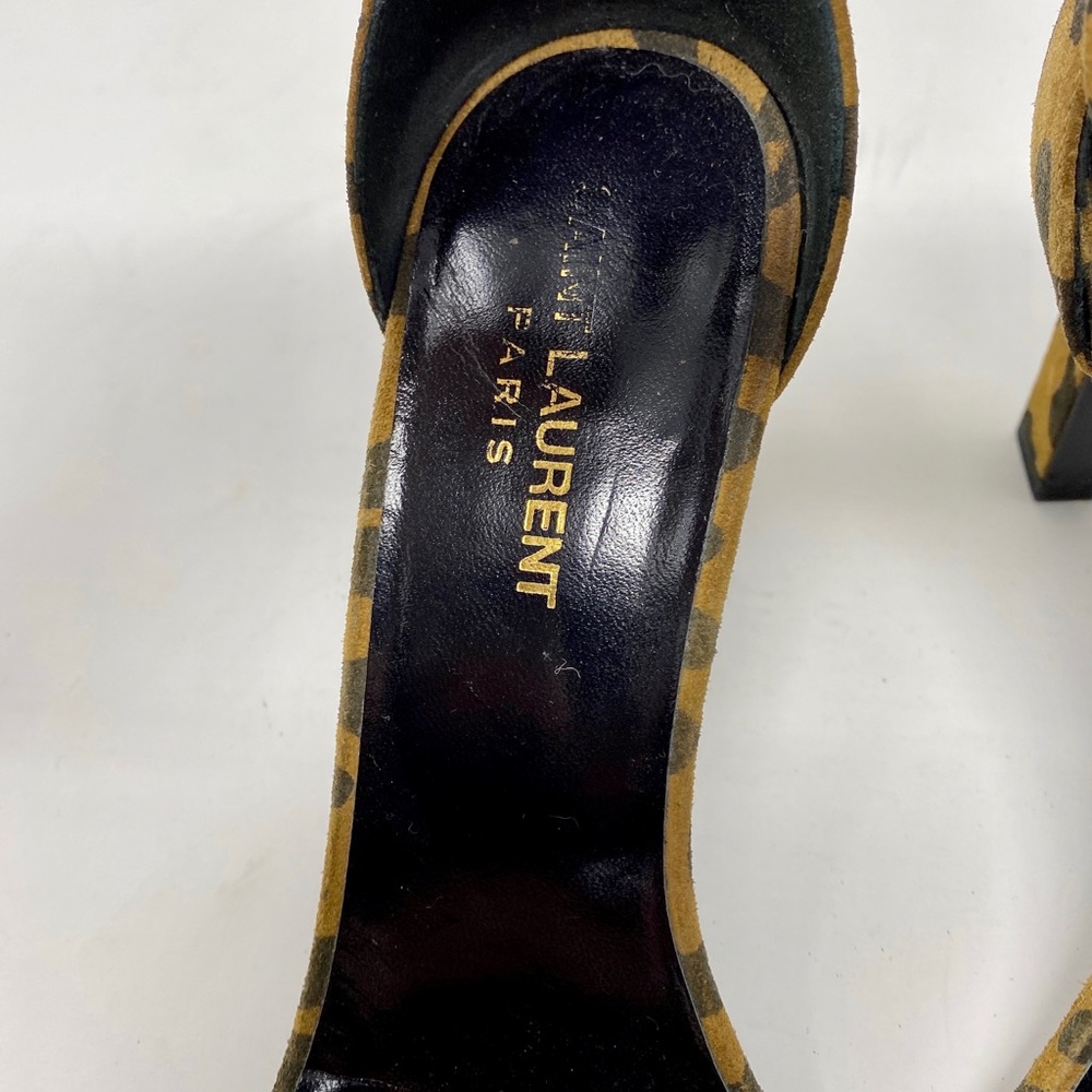 Saint Laurent (Ysl) Leopard Print Amber Sandals 3… - image 3